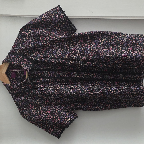 J. Crew Tops - J. Crew Lace-trim Button-up in Liberty® Strawberry Floral